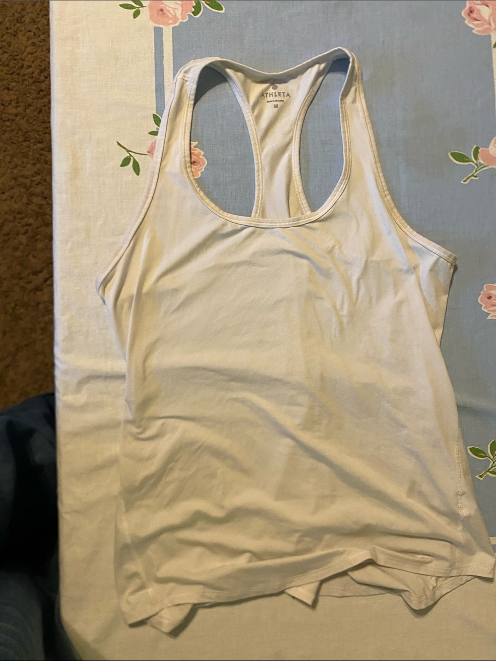 Athleta White Racerback Workout Tank